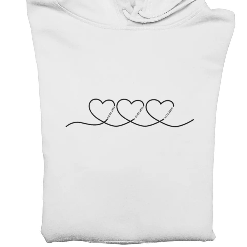 Personalisierbare Herzen mit Datum