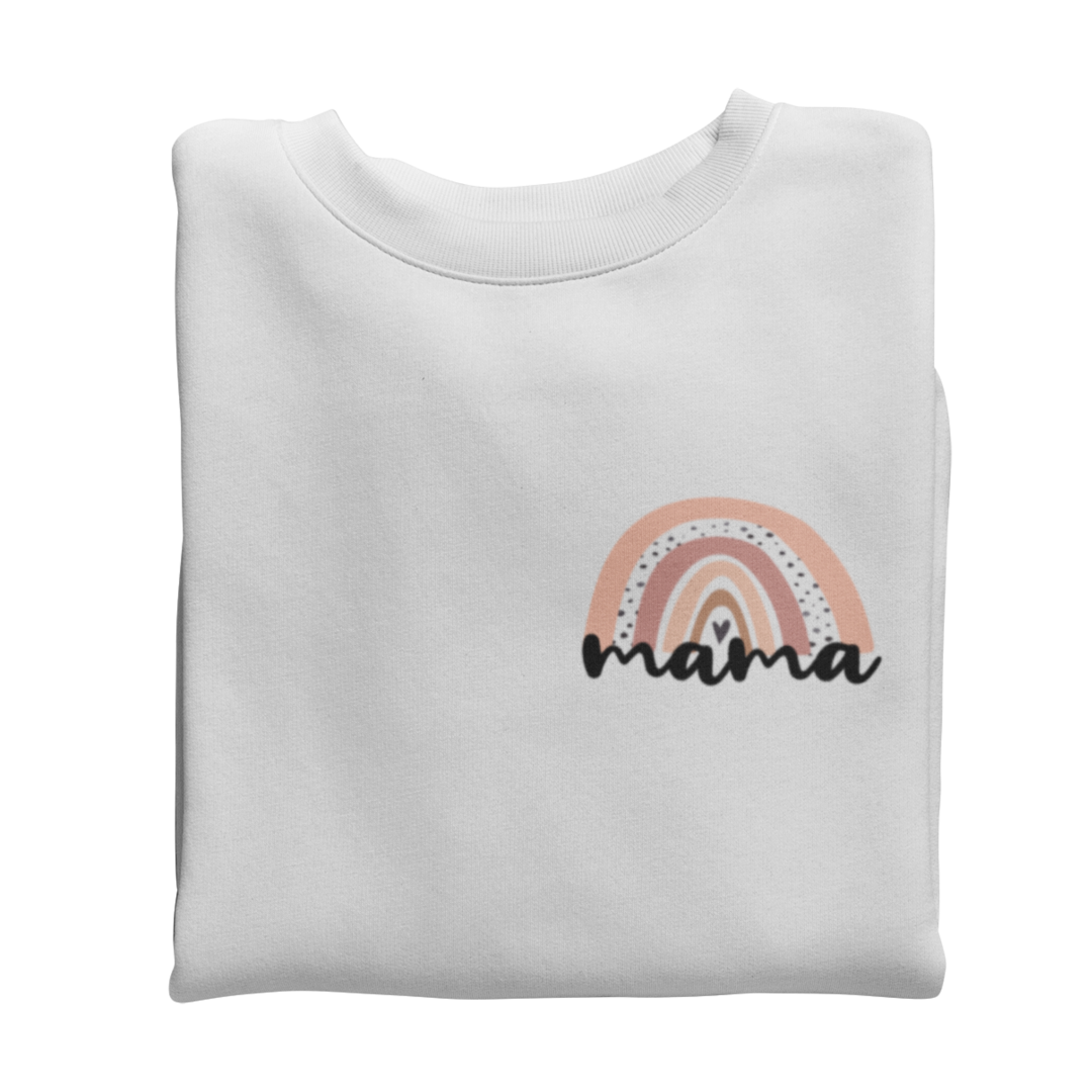 Mama Regenbogen Brusttasche  -Sweatshirt