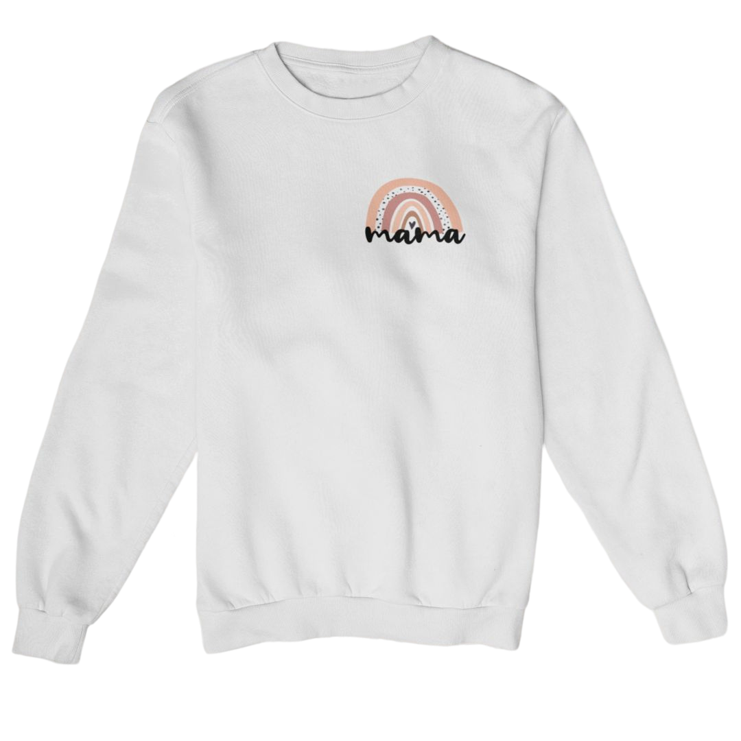 Mama Regenbogen Brusttasche  -Sweatshirt