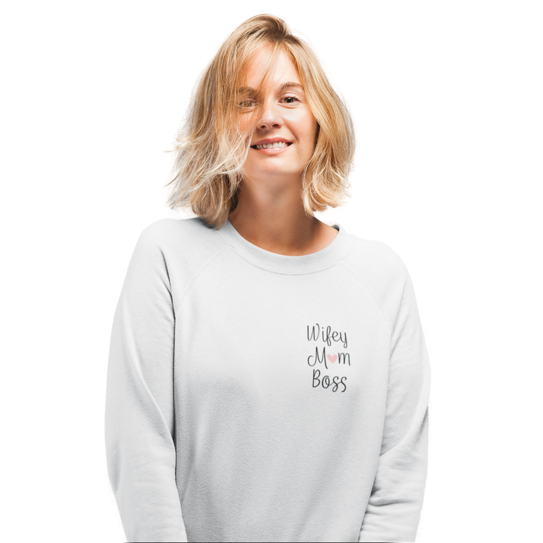 Wifey Mom Boss Brusttasche   - Sweatshirt