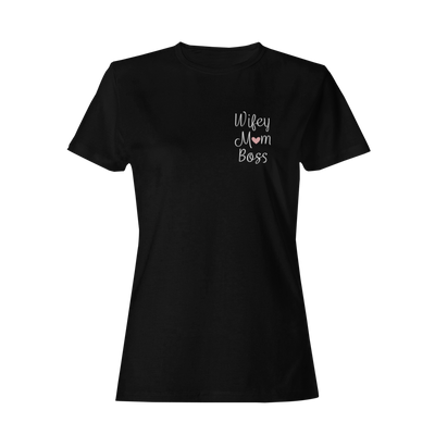 Wifey Mom Boss Brusttasche   - Damenshirt