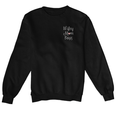 Wifey Mom Boss Brusttasche   - Sweatshirt