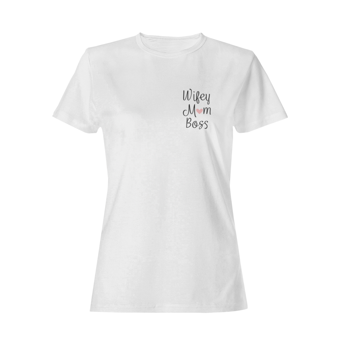 Wifey Mom Boss Brusttasche   - Damenshirt