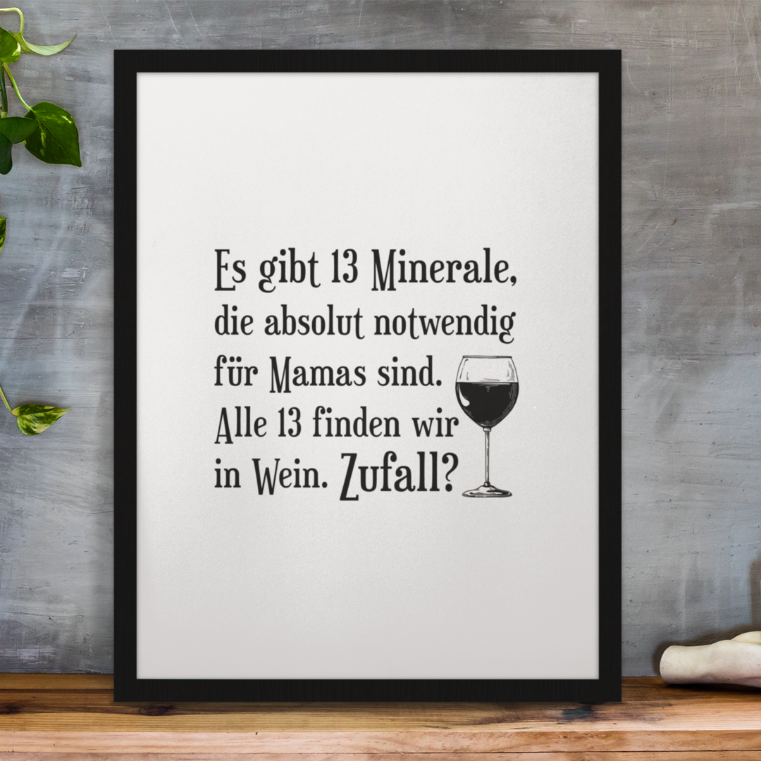 Es gibt 13 Minerale - Poster