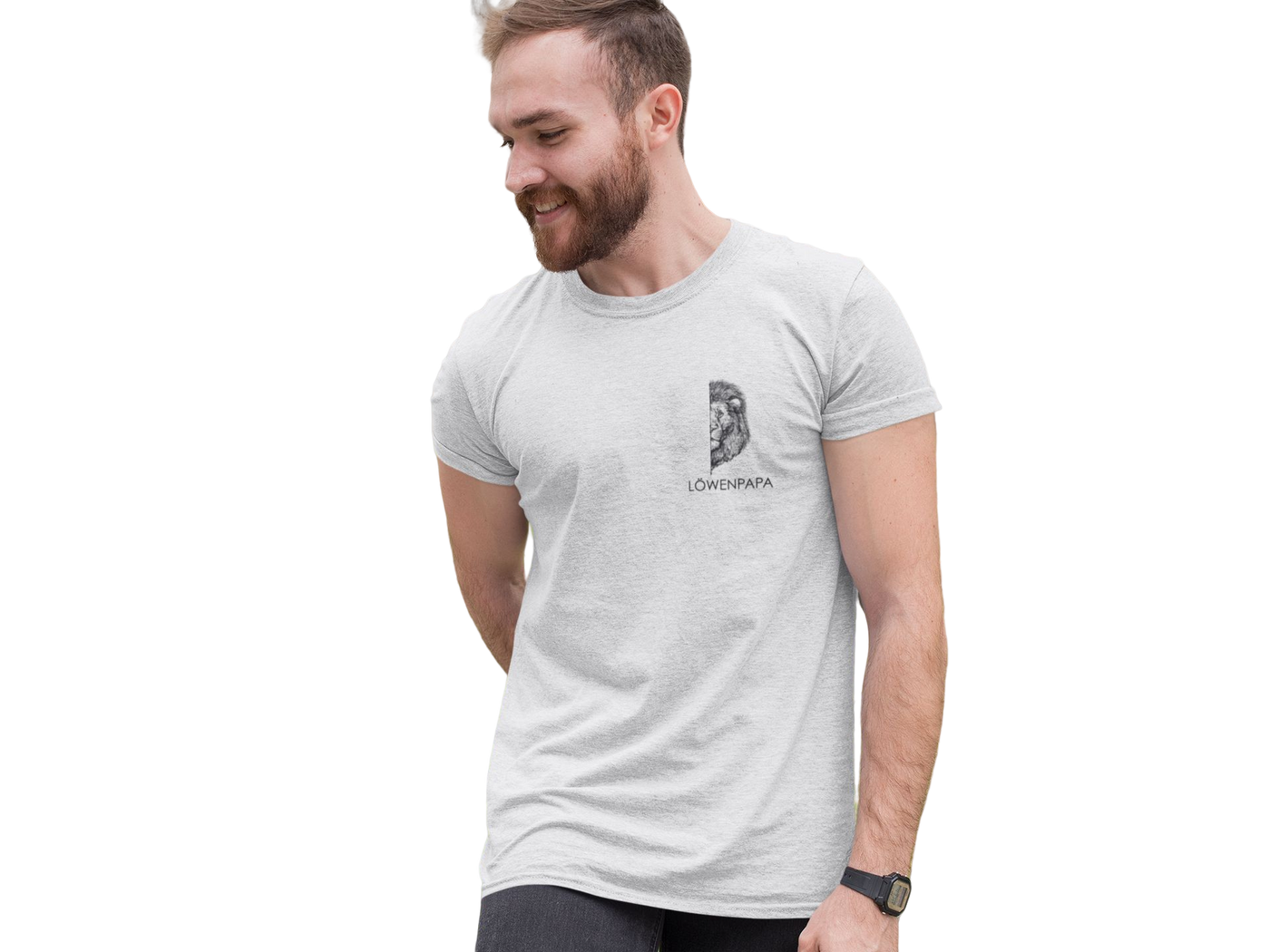 Löwenpapa  - T-Shirt